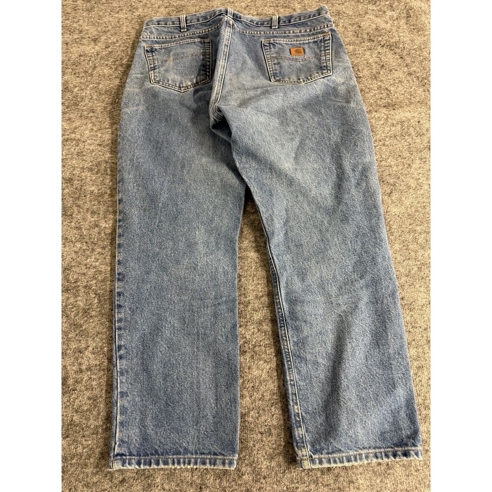 Carhartt Jeans Mens 40x30 Slim Fit Pants Denim Workwear Blue N267 - Picture 4 of 7